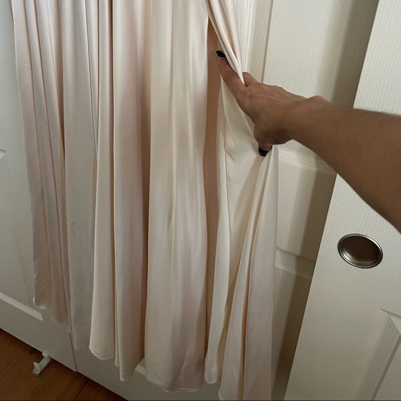 Beige prom evening dress - Picture 6 of 14